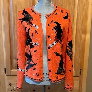 Susan Bristol Orange Halloween Witches 